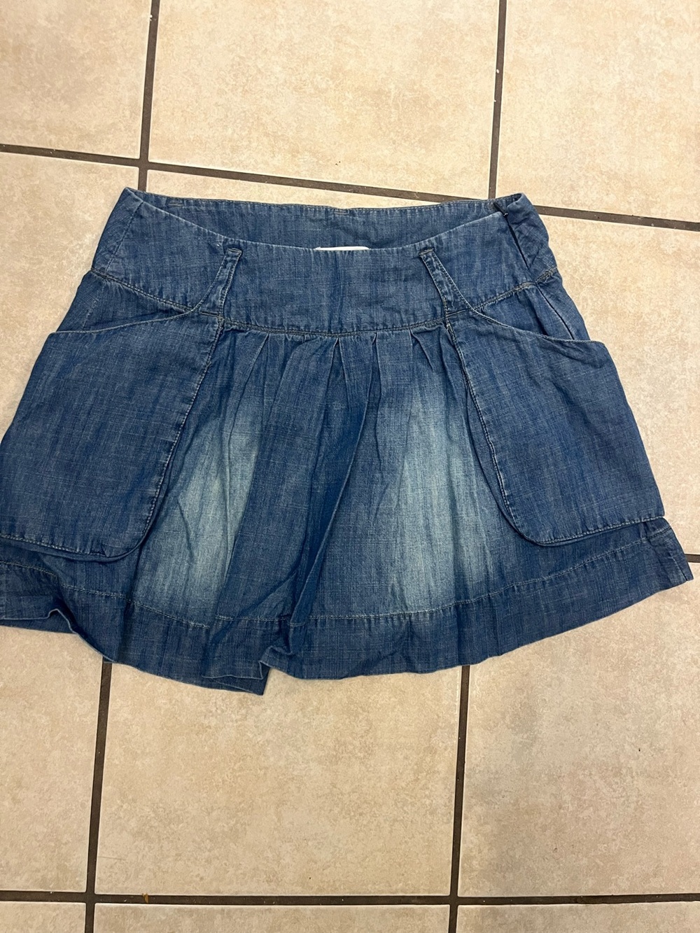 Denim Pocket Skirt - Blue